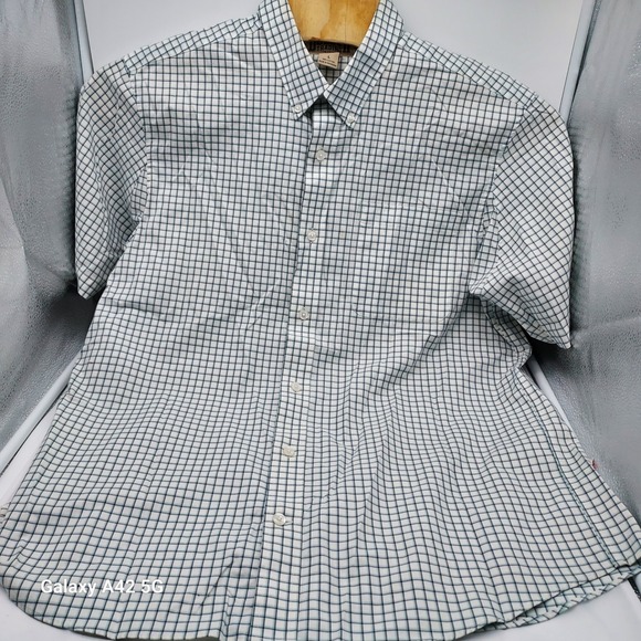 Duluth Trading Co Mens L Plaid Short Sleeve Button Down Casual Shirt - Picture 4 of 6